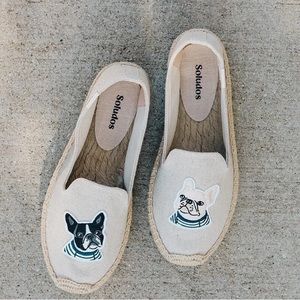 Soludos French bulldog platform shoe